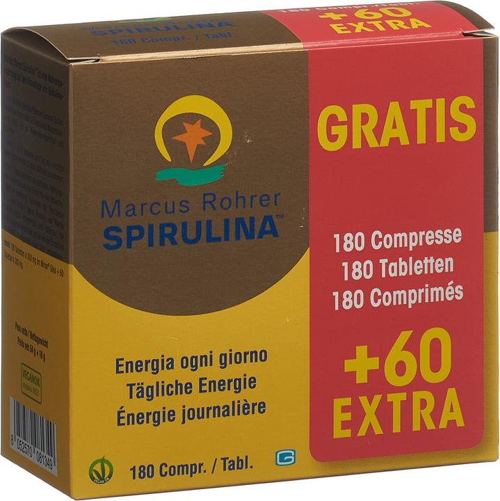 Produktbild Marcus Rohrer Spirulina Spirulina 180 Stück + 60 Stück gratis Tabl (1 Stück, Tabletten, 232 g)