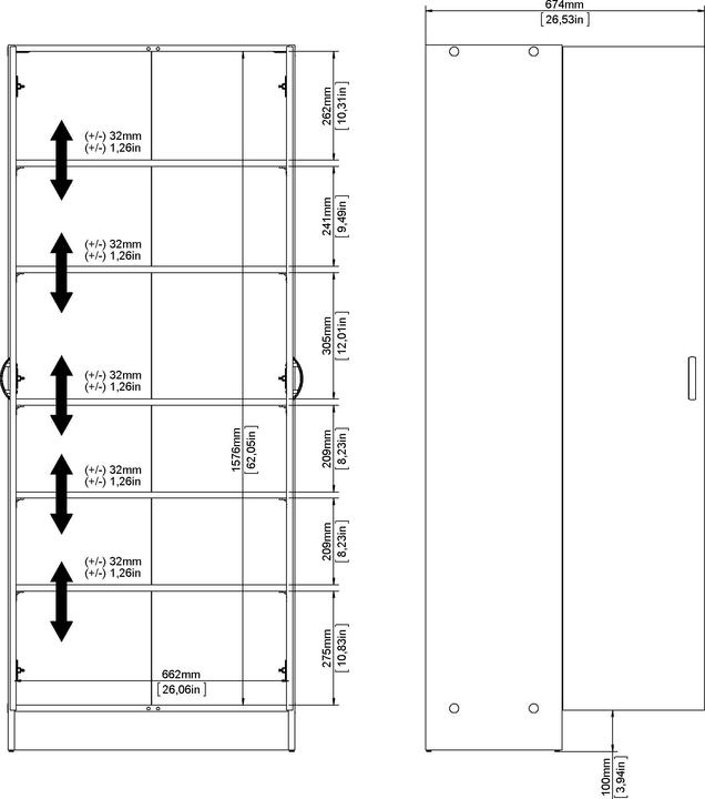 Produktbild Tvilum Kleiderschrank Fox (69.20 x 34.60 x 170.40 cm)