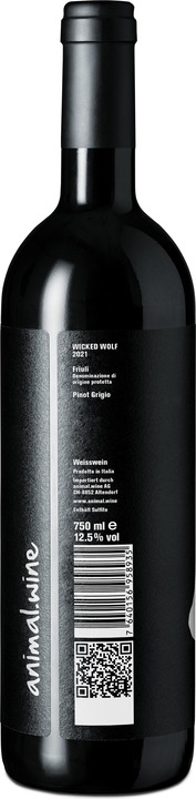 Animal.wine Wicked Wolf Pinot Grigio Friuli DOP (1 x 75 cl, 2021)