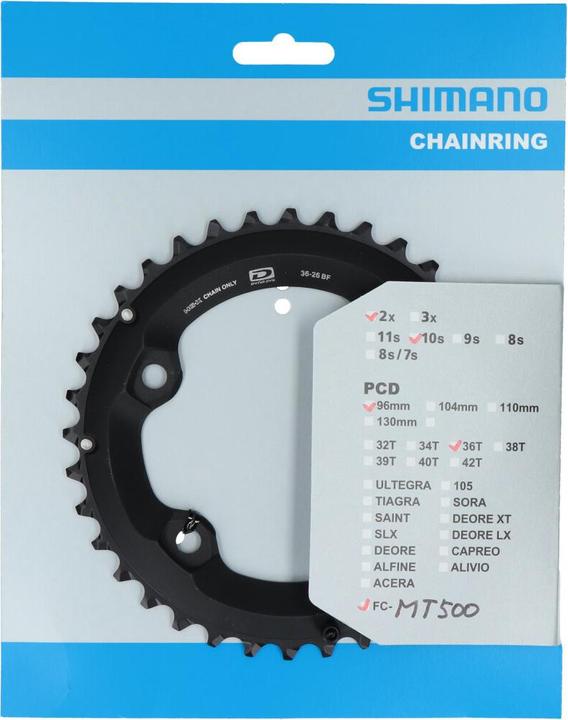 Productafbeelding Shimano Deore FC-M6000-2 kettingblad 10-speed BF (36)