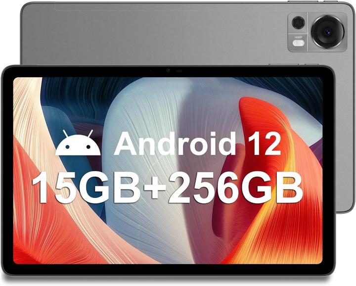 Actual product image Doogee Android 12 tablet with touchscreen, 4G LTE, 5G WiFi, 16 MP camera, 8300 mAh battery, octa-core (4G, 10.40", 256 GB, Grey)