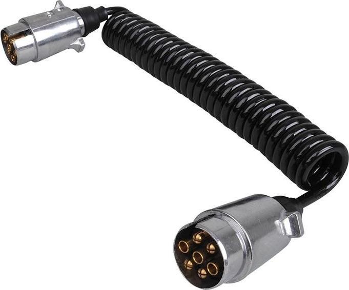 Actual product image ProPlus Spiral cable with 2x plug 7-pin metal in blister (3.50 m)
