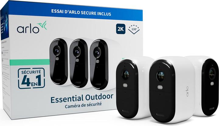 Produktbild Arlo Essential 2 2K Outdoor Camera 3-pack (2560 x 1440 Pixels)