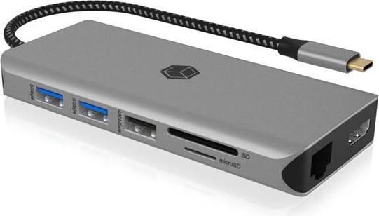 Immagine prodotto Icy Box DockingStation con 8K, Gigabit LAN e 100W PD IB-DK4061-CPD (USB-C, 12 porte)