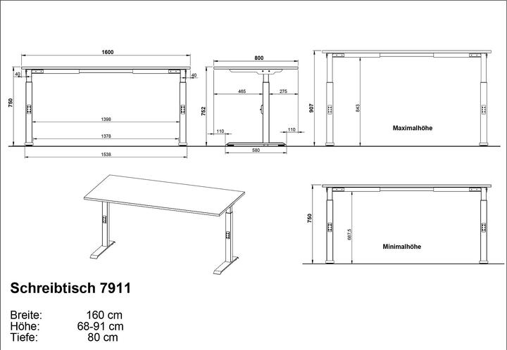 Actual product image Germania Milan (160 x 80 x 91 cm)