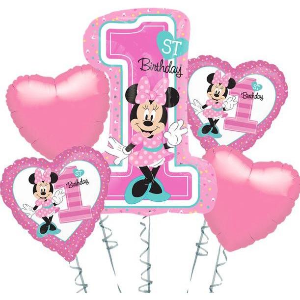 Thumbnail - Anagram Ballonstrauss 1. Geburtstag Minnie Mouse