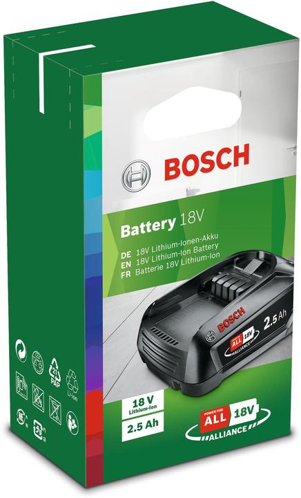 Produktbild Bosch Home & Garden Akkupack PBA 18V (1x2,5Ah) (18 V)