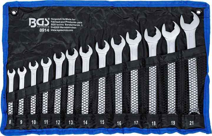 Actual product image BGS Combination spanner set (19 mm, 12 mm, 14 mm, 16 mm, 10 mm, 21 mm, 18 mm, 17 mm, 11 mm, 15 mm, 8 mm, 9 mm, 13 mm, 20 mm)