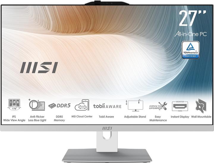 Produktbild MSI Modern AM272P 1M-1290DE 27"/FHD/i5-120U/512GB SSD/white W11H (512 GB, 16 GB, Intel Arc Graphics)