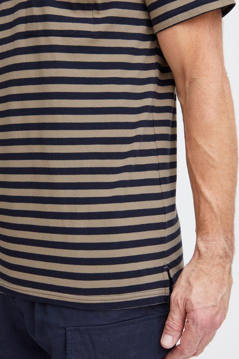 Actual product image FQ1924 FQTom SS stripe linnen blend tee 21900649 (XXL)