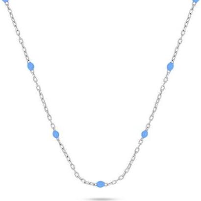 Brilio, Halsschmuck, Silver - Silver necklace with blue beads NCL112WTQ