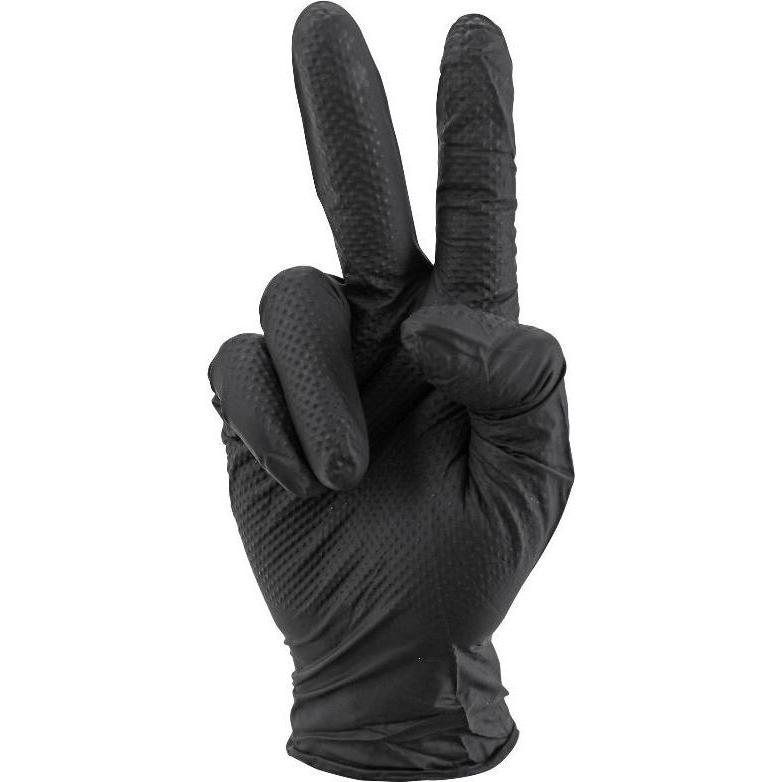 P2R, Schutzhandschuhe, Nitrile workshop gloves with diamond texture, fish scale type, chemical, oil and petrol resistant...