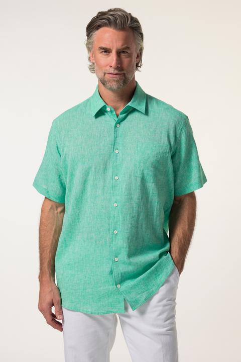 Produktbild Boston Park Leinenmix-Hemd, Halbarm, Streifen, Kentkragen, Comfort Fit (XL)