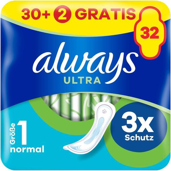 Always Ultra Binde Normal BigPack 30+2 GRATIS