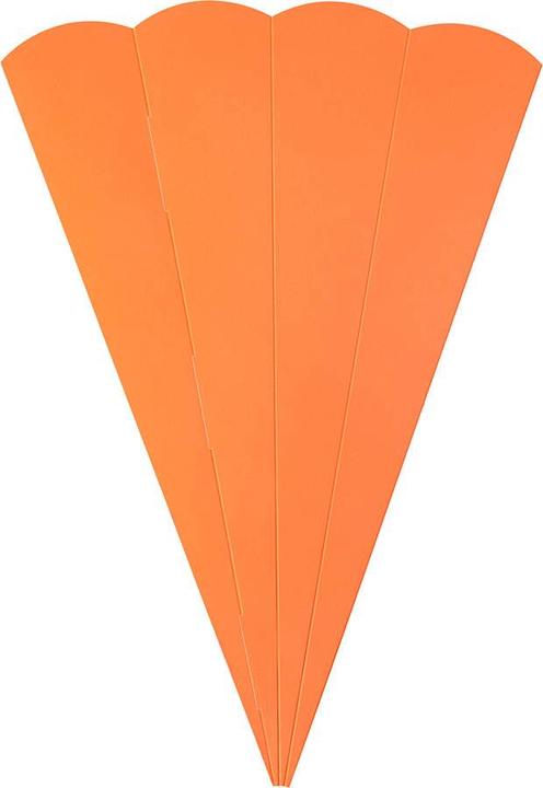 trendmarkt24 XL Schultüte orange Rohling gross Zuckertüte Einschulungstüte Erstklässler