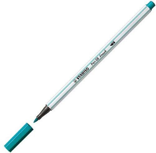 Actual product image STABILO Pen 68 brush Premium felt-tip pen (Turquoise blue, 1 x)