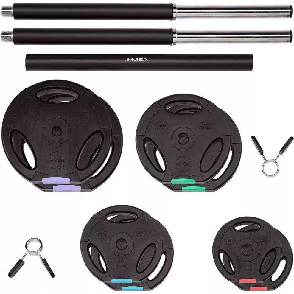 Thumbnail - HMS, Hanteln, (2 x 10 kg, 2 x 1.25 kg, 2 x 5 kg, 2 x 2.5 kg)