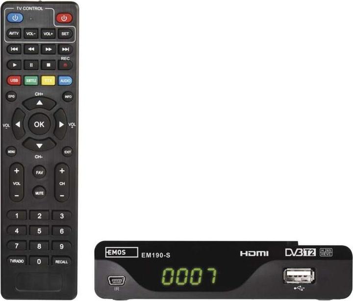 Emos EM190-S HD HEVC H265 (DVB-T, DVB-T2, CI-Schacht)
