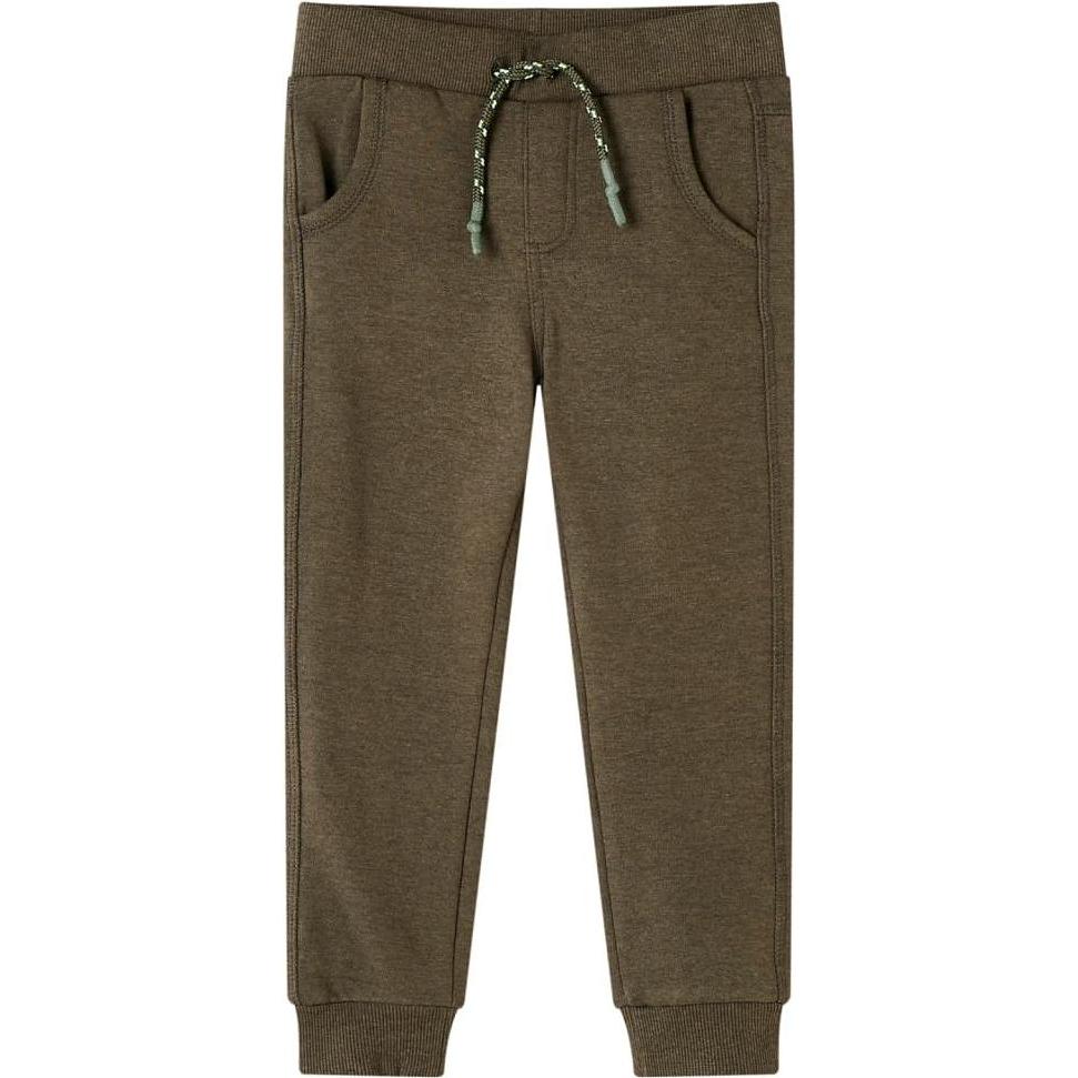 VidaXL, Jungen, Sporthose, Kinder-Trainingshose Khaki Melange 140,Material: 80 (140), Grün, 140