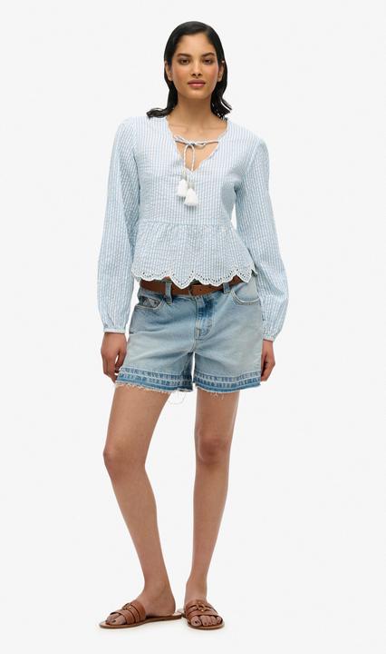 Produktbild Superdry Langärmelige Bluse mit Lochstickerei (12XL)