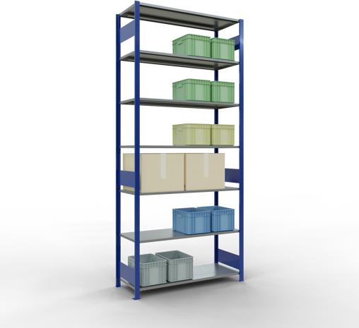 Immagine prodotto Schulte Lagertechnik Sistema di scaffalature di base senza viti MULTIplus150 con ripiani di lunghezza