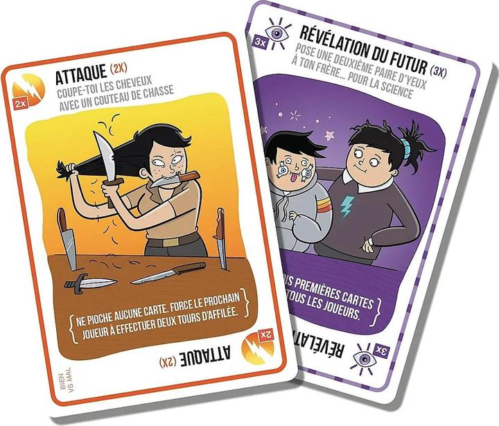 Immagine prodotto Exploding Kittens Bien Vs Mal (Francese, 2 - 5 Giocatori)