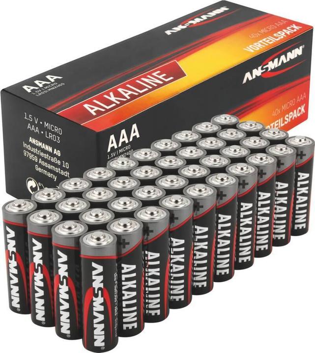 Actual product image Ansmann Alkaline Mignon (AA) batteries - 40 pieces (40 pcs., AA, 2800 mAh)