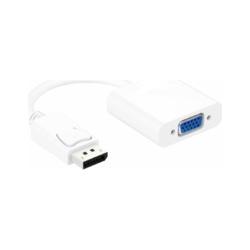 Thumbnail - MicroConnect Displayport-VGA M-F 15cm White V1.2 Active (VGA, 15 cm), Data + Video Adapter, Weiss
