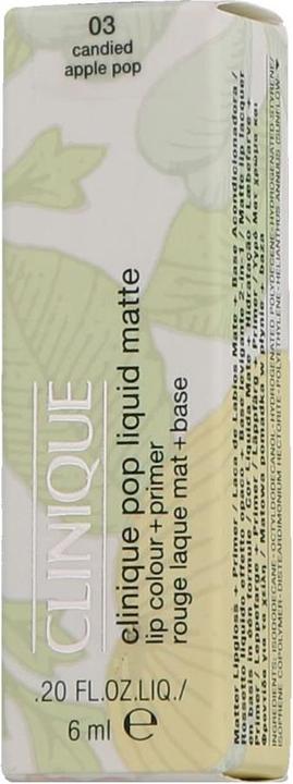 Actual product image Clinique Pop Liquid™ Matte Lip Colour + Primer (03 Candied Apple)