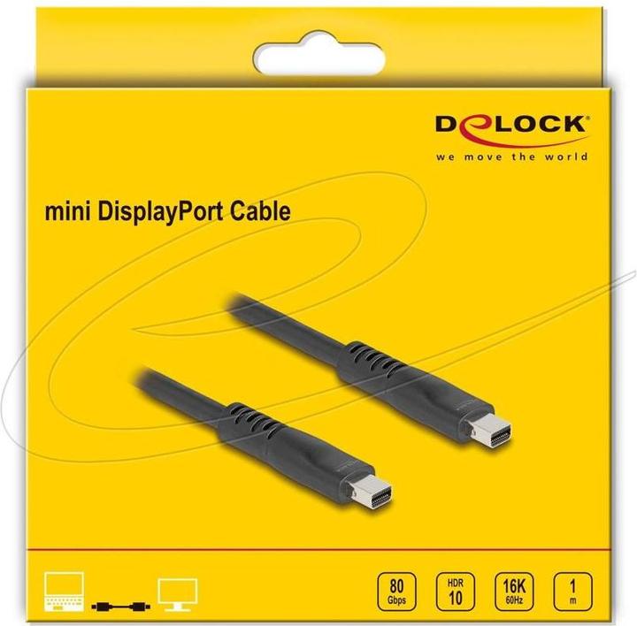 Image du produit Delock Mini DisplayPort Kabel 16K 60 Hz 80 Gbps 1 m (1 m)