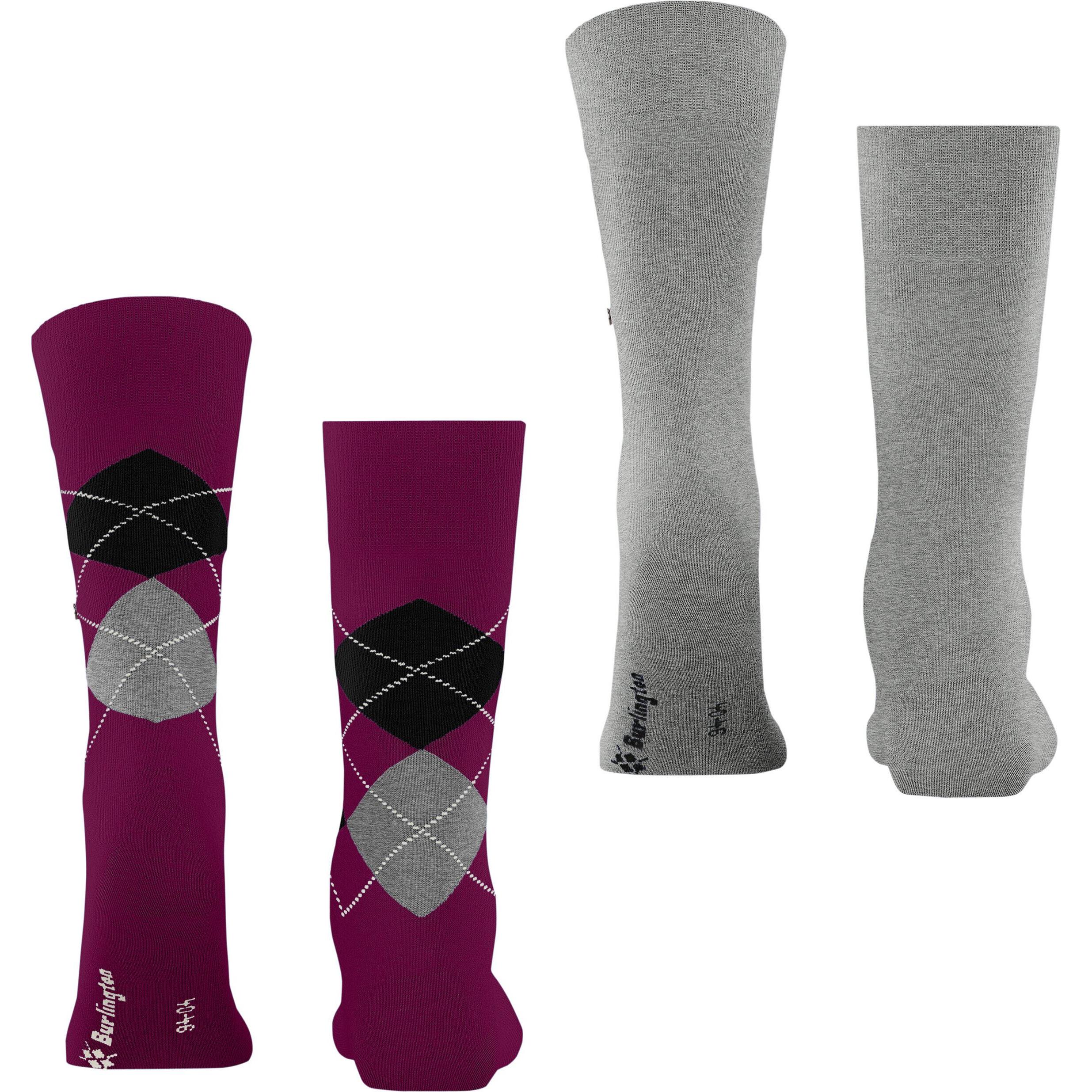 Thumbnail - Burlington, Herren, Socken, Socken Casual EVERYDAY MIX, Rot, (2er Pack, 40 - 46)