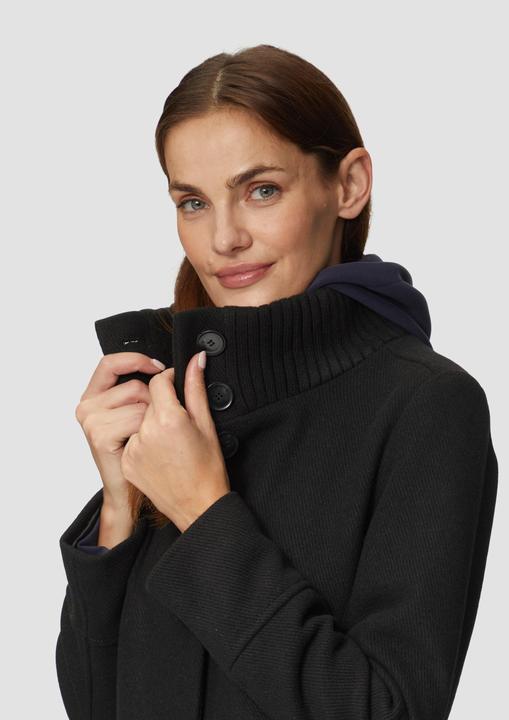 Produktbild S.Oliver Outdoor-Mantel Twillmantel mit Strick-Stehkragen und Eingrifftaschen
