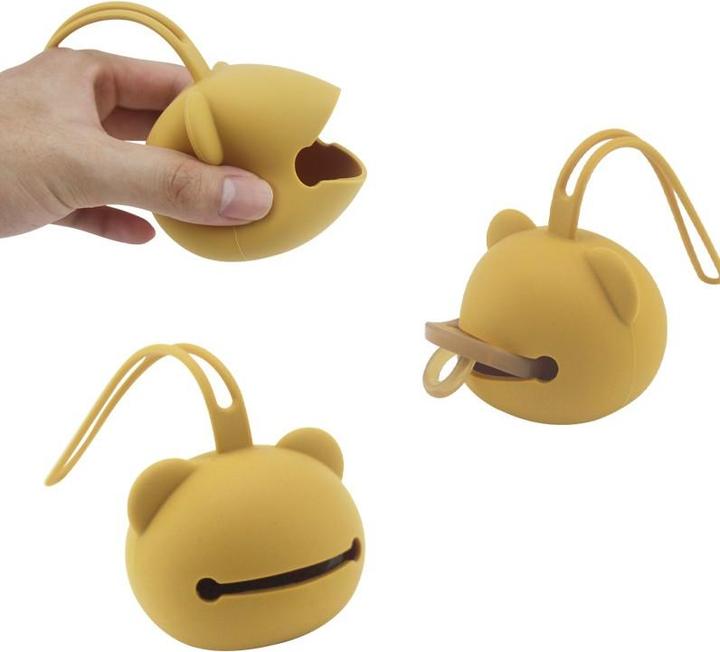 Image du produit Milkii Silikon Schnullerbox Bär, Khaki