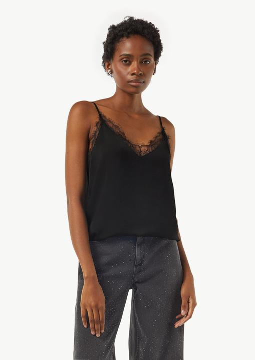 Immagine prodotto Comma Bluse Satin-Top mit Spitze und verstellbaren Trägern (32)