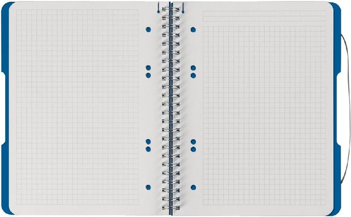 Produktbild Herlitz Collegeblock easy orga to go, A5, 80 Blatt, blau Sonderlineatur, kariert, holzfrei, 80g/qm, geloc... (A5, Kariert, Weicher Einband)