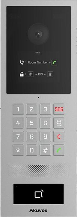 Akuvox IP and analogue video door station with RDIF, BLE, NFC and S532 keypad (Ethernet, Bluetooth Low Energy)