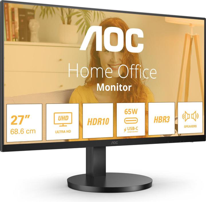 AOC U27B3CF - 27 Zoll UHD Monitor, Lauts (3840 x 2160 Pixel, 27")