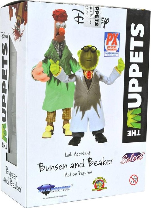 Produktbild Diamond Select Toys The Muppets Actionfiguren Box Set Lab Accident Bunsen & Beaker SDCC 2021 Previews Exclusive