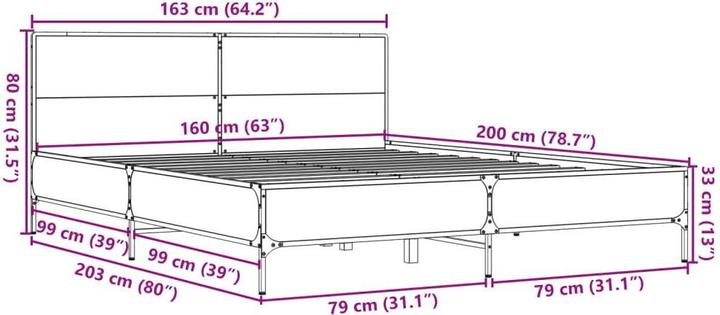 Image du produit vidaXL Bettgestell (160 x 200 cm)