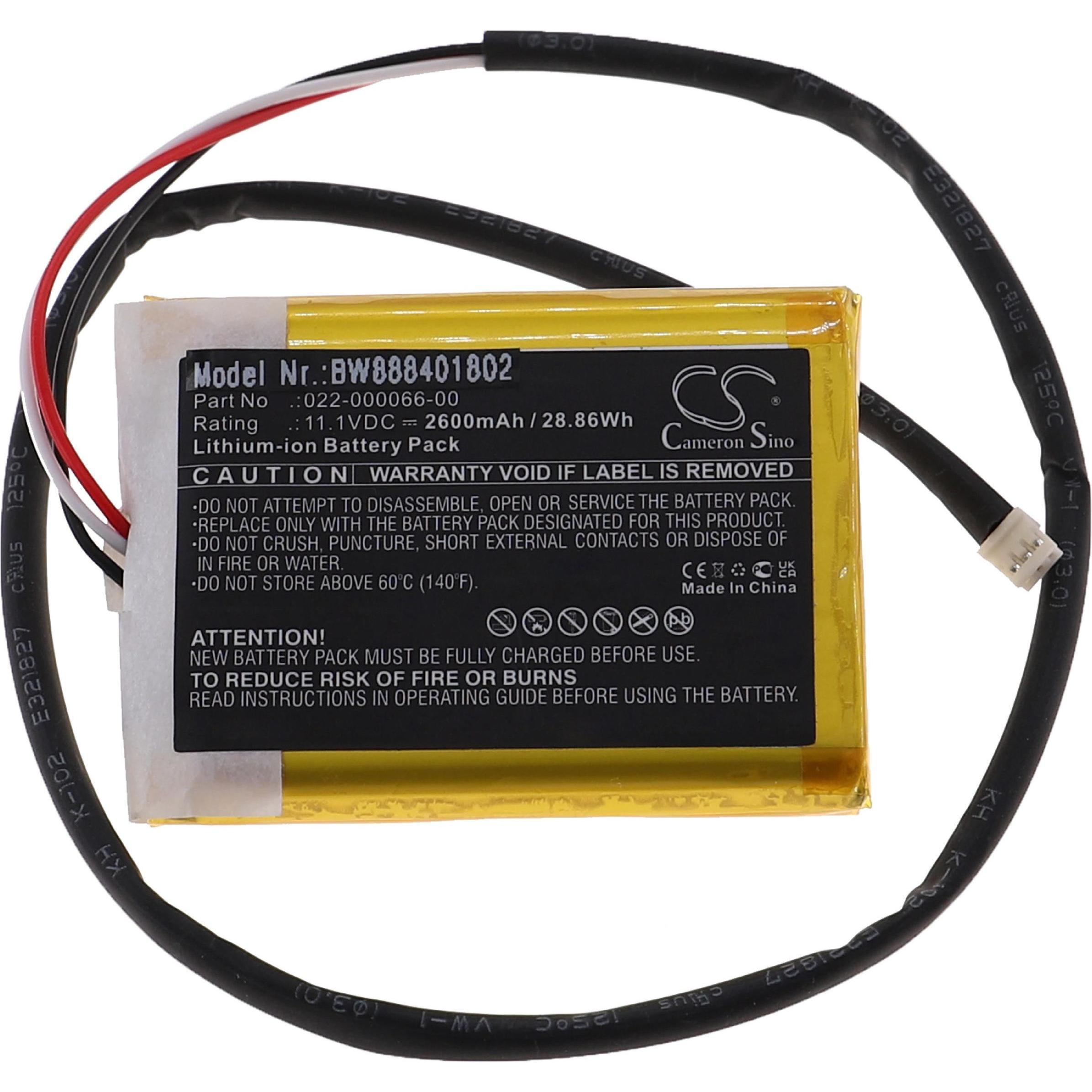 XCell Medizintechnik-Akku als Ersatz für Comen 022-000066-00 - 2600mAh, 11,1V, Li-Ion (1 Stk., 2600 mAh), Batterien + Ak...
