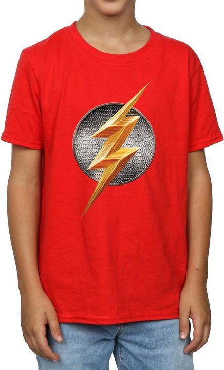 Actual product image Boys Justice League Movie Flash Emblem T-Shirt (152, 158)