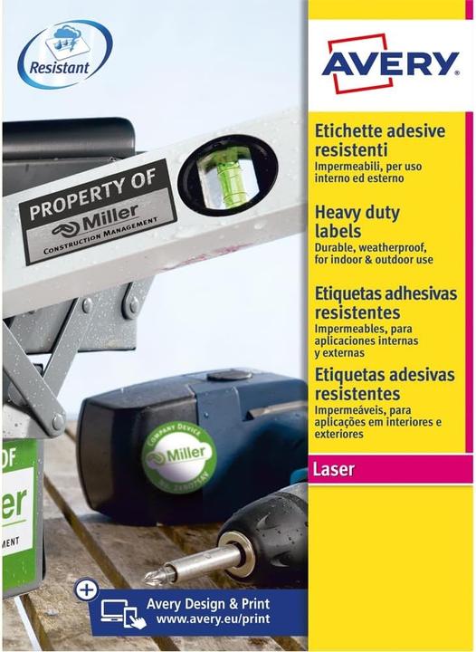 Actual product image Avery Type plate labels