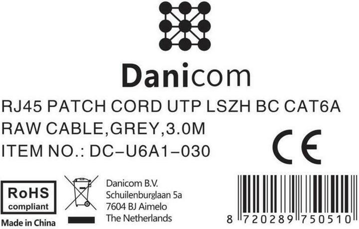 Produktbild Dsit CAT6a Netzwerkkabel 100% Kupfer (CAT6a, 3 m)