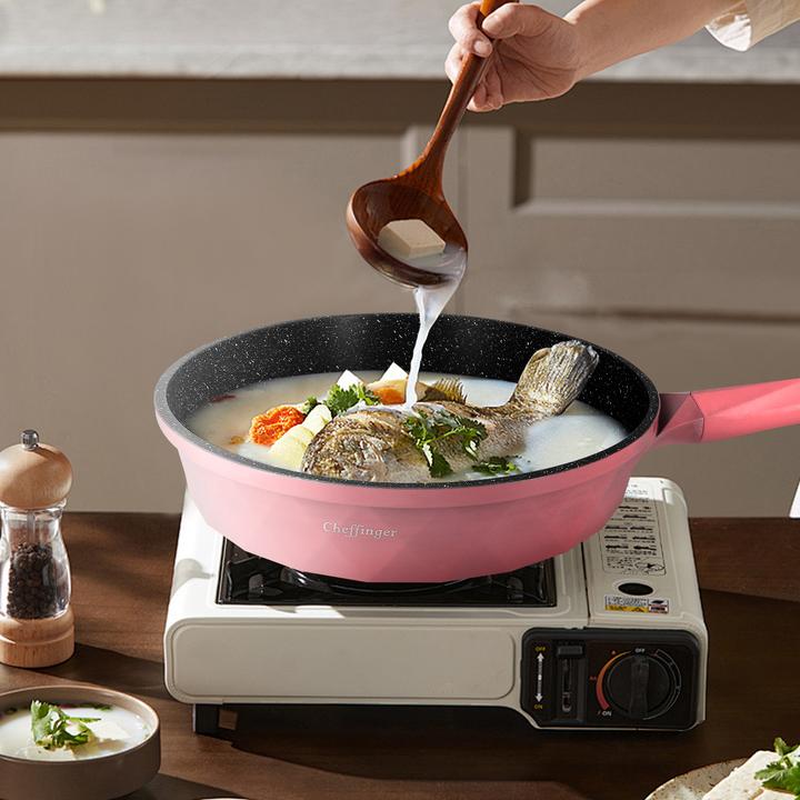 Actual product image Cheffinger 10-teiliges Küchenset mit Diamantmuster (28 cm, Pan set + pot set)