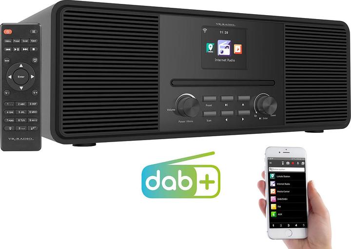 Image du produit VR-Radio Radio Internet stéréo avec lecteur CD (DAB+ DAB, Webradio, WiFi)
