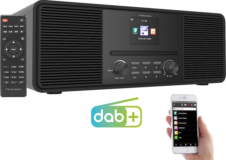 Actual product image VR-Radio Stereo Internet radio with CD player (DAB+, Web radio, Wi-Fi)
