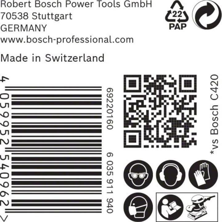 Actual product image Bosch Professional Zubehör EXPERT M480 Sanding net for orbital sanders, 93 x 186 mm, G 240, 50 pcs. (240)
