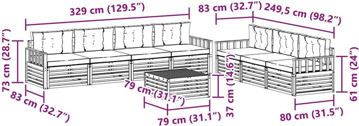 Produktbild vidaXL Outdoor-Sofa