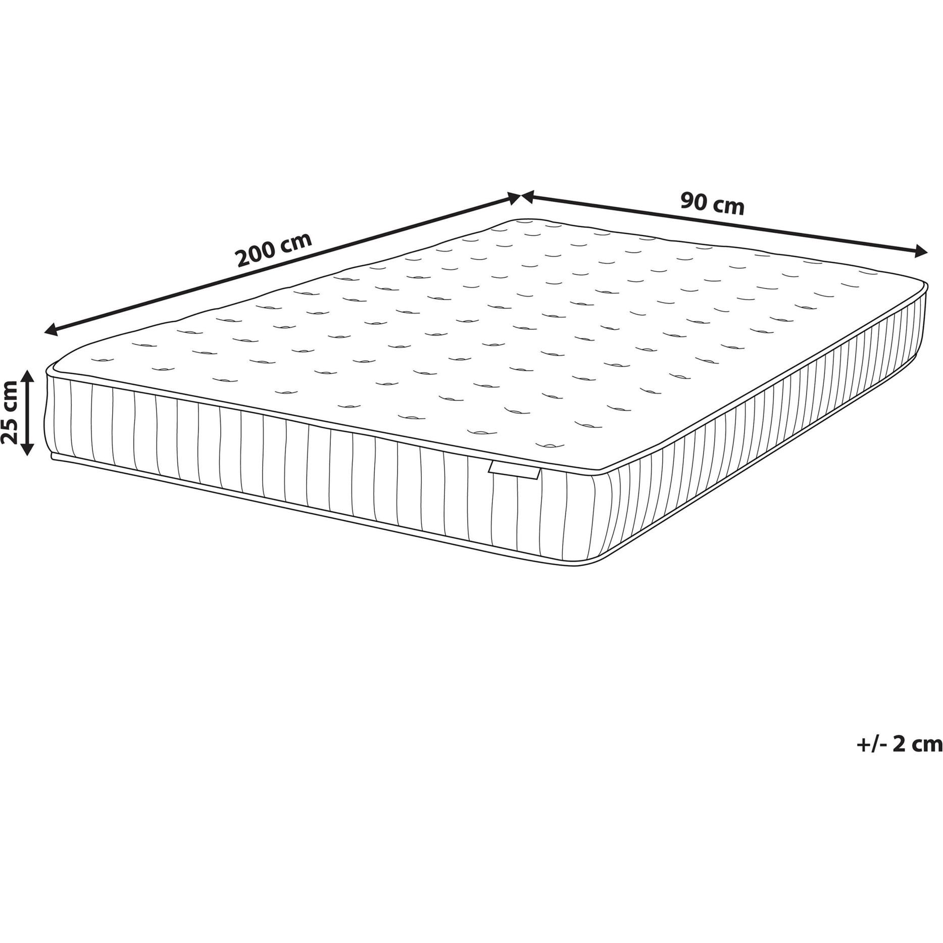 Thumbnail - Beliani, Matratze, Pleasant (90 x 200 cm, Federkern)