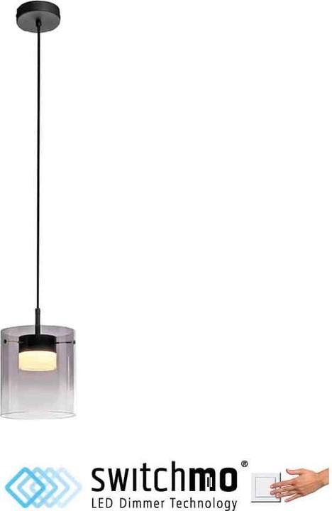 Actual product image Just Light LED-Pendelleuchte 14042-18, 7,5W, 800lm, 3000K, schwarz (800 lm)